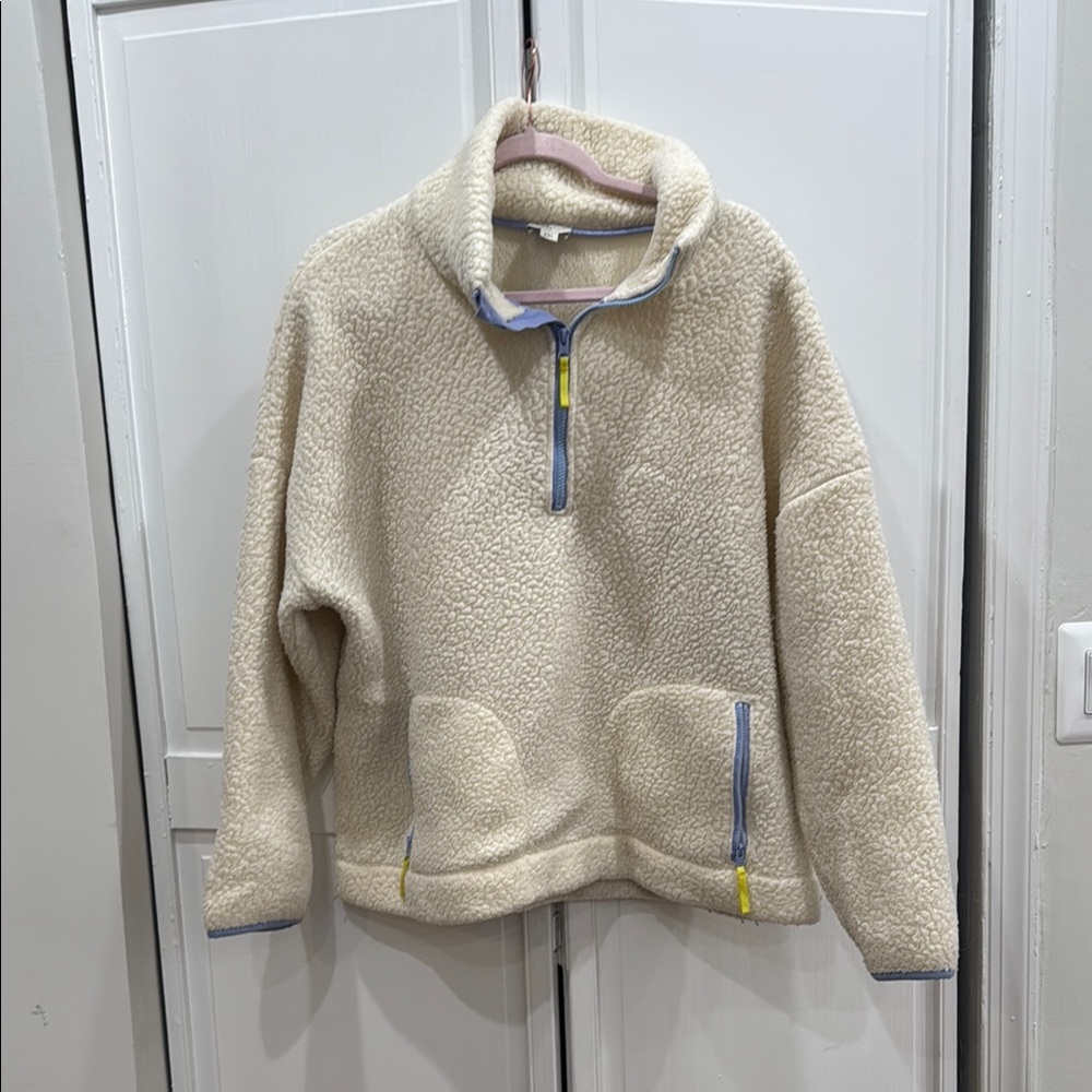 J Crew Women’s Cozy Cream Sherpa Pullover